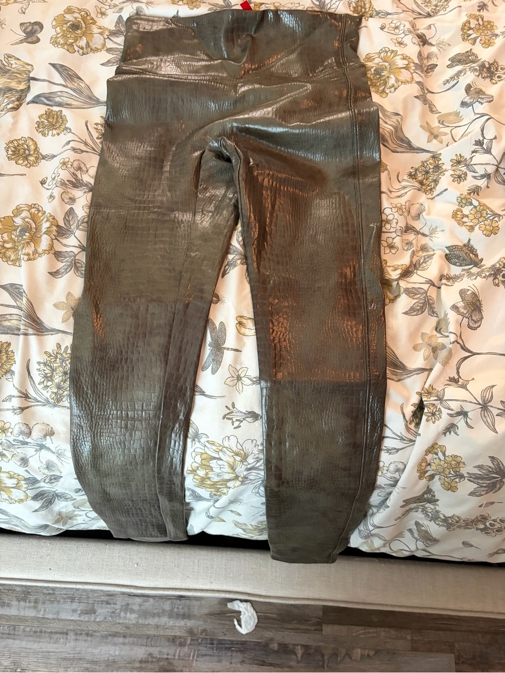 Spanx Shimmery Olive Green High-Waist Women’s Jeans